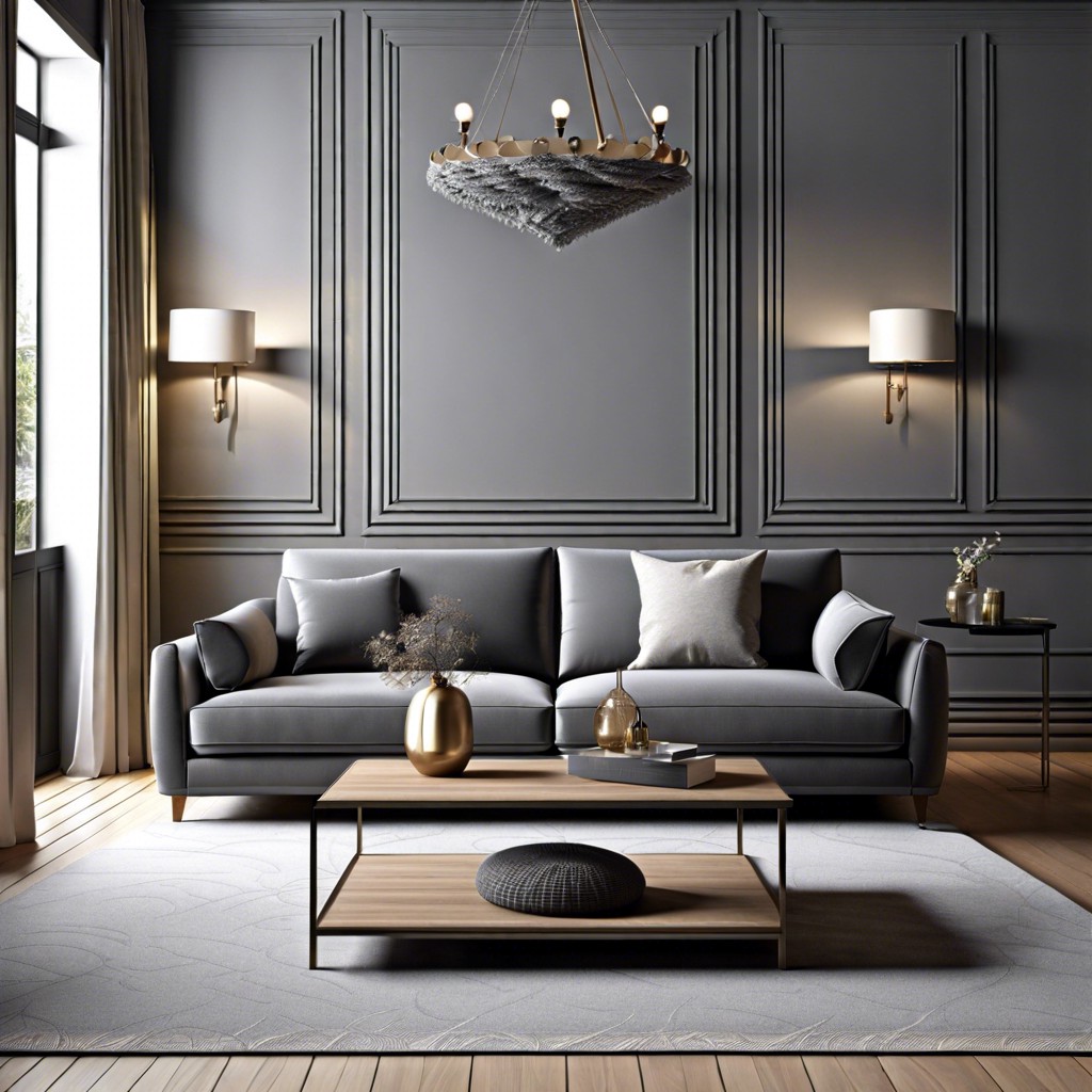 sophisticated monochrome with varying shades of grey