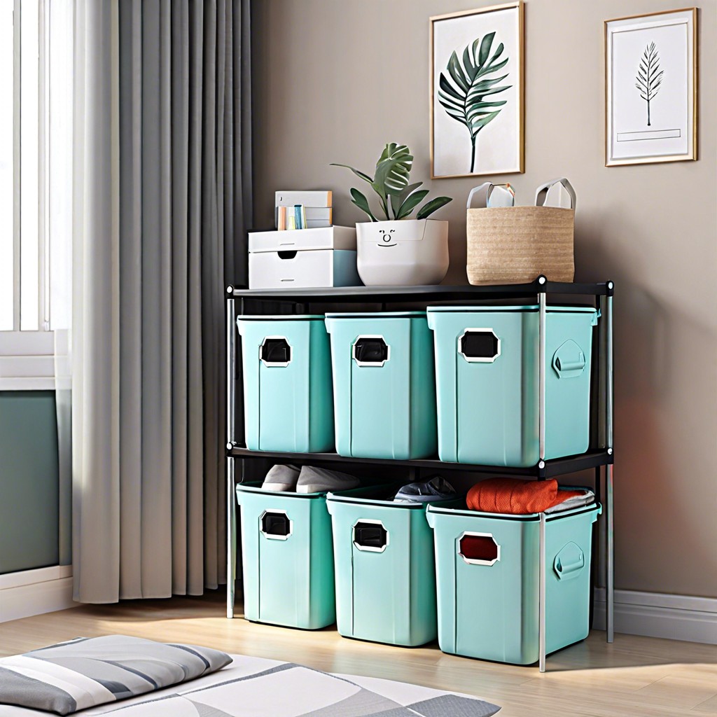 stackable storage bins