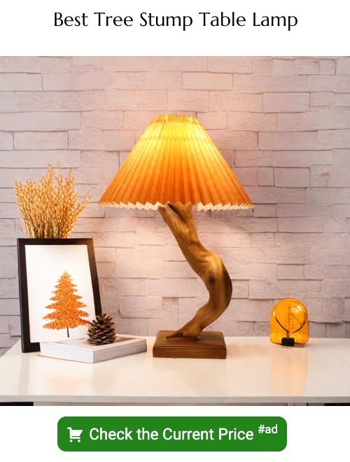 tree stump table lamp