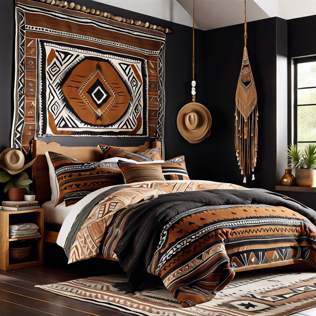 tribal patterned bedding