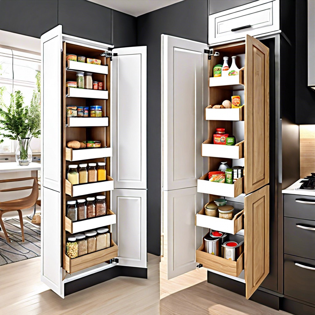 vertical pull out pantry