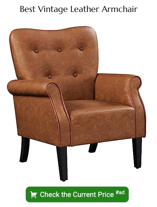 vintage leather armchair