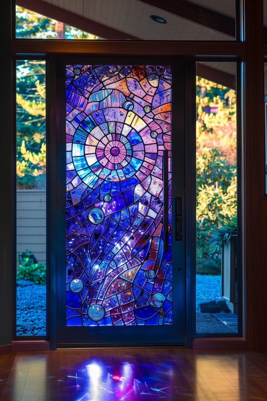 front door celestial glass