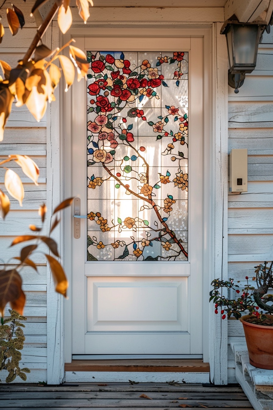 sacura blossom stained glass