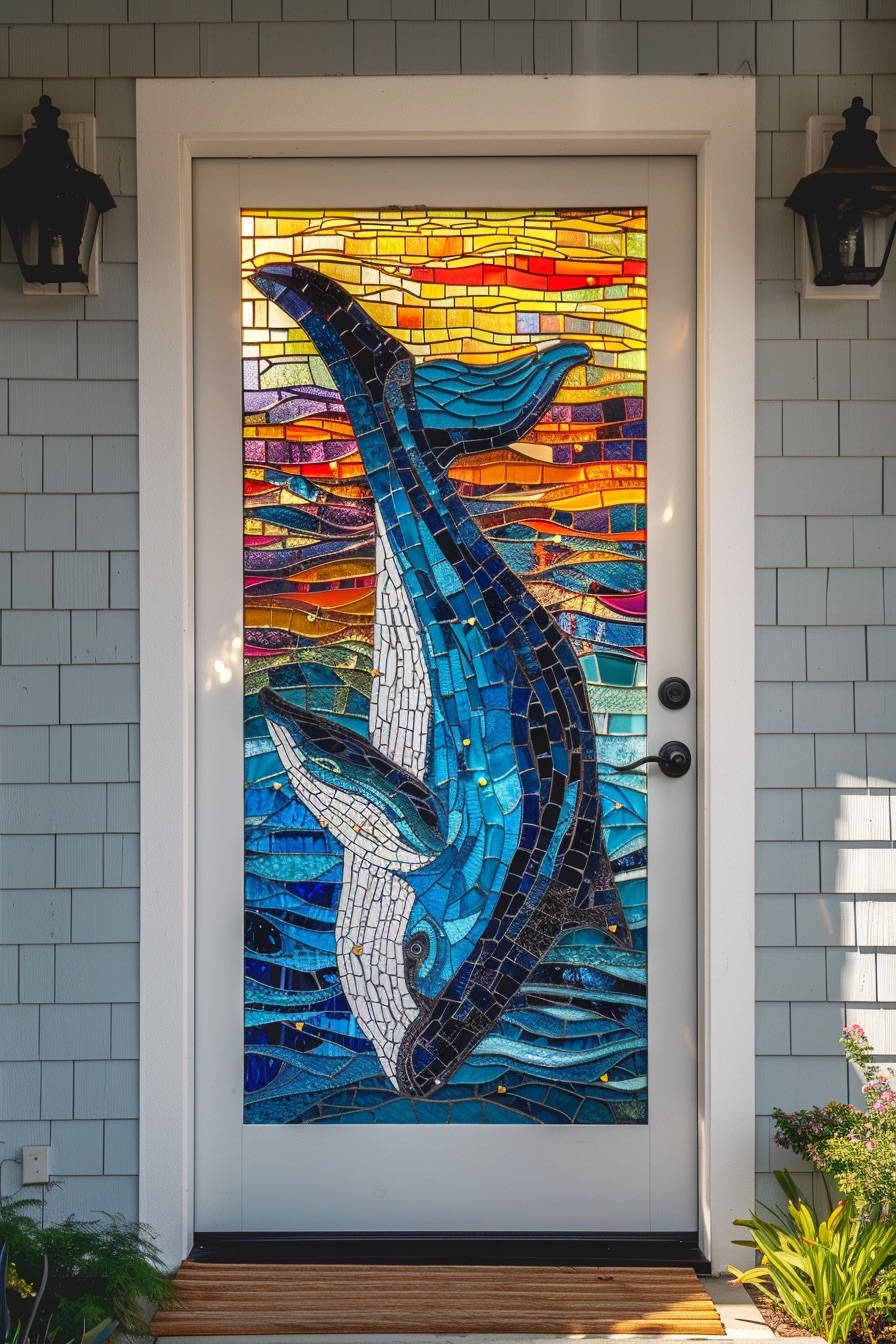 whale door mosaic