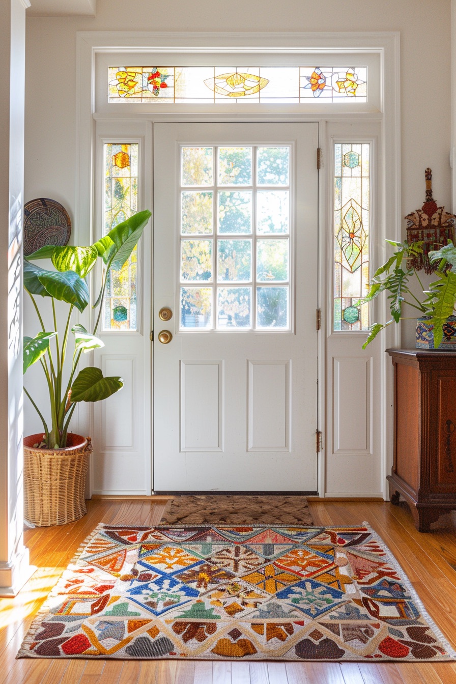 moroccan entryway window glass