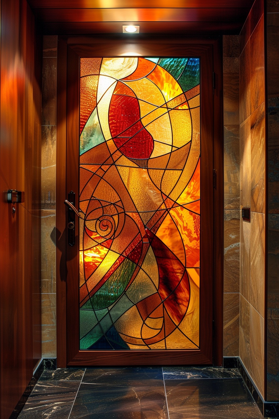 door mosaic jazz motif