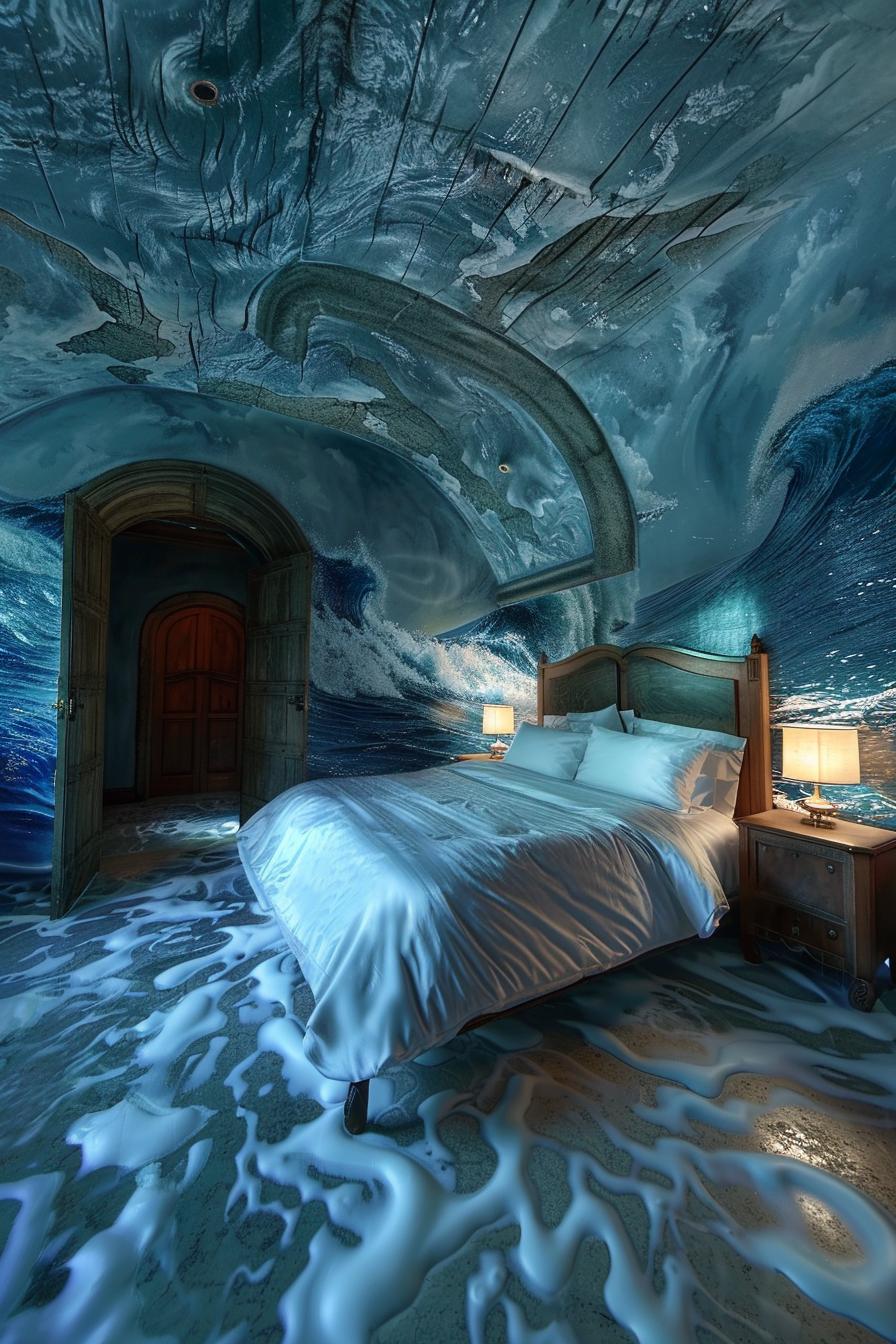 entire room ocean mural