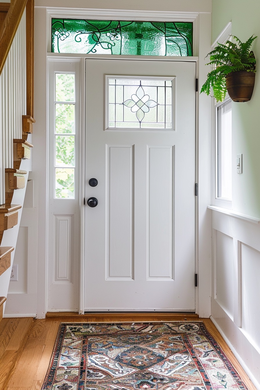 entryway upper glass celtic mosaic