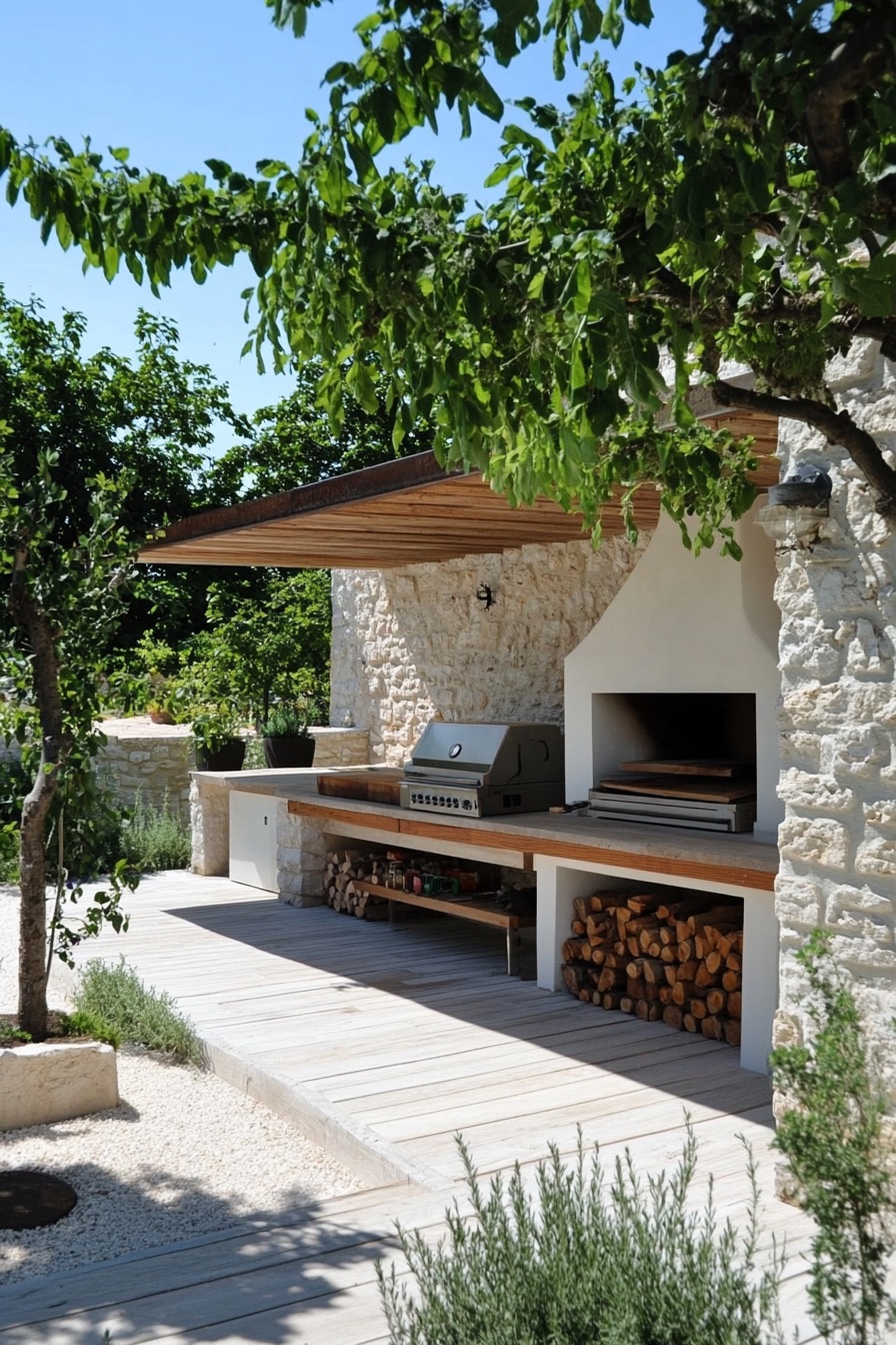 mediterranean house garden outdoor kitchen 1