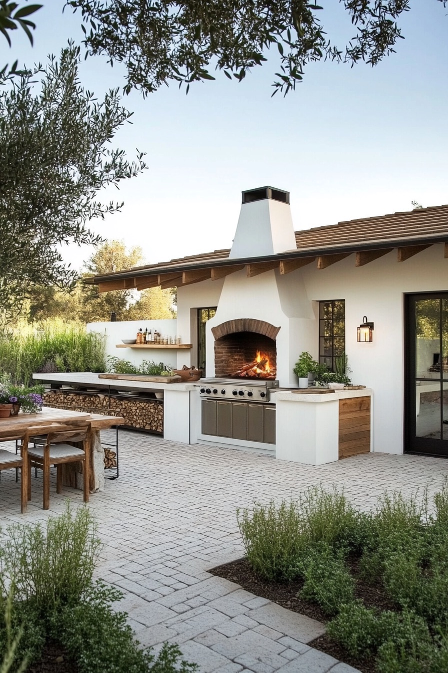 mediterranean house garden outdoor kitchen 2