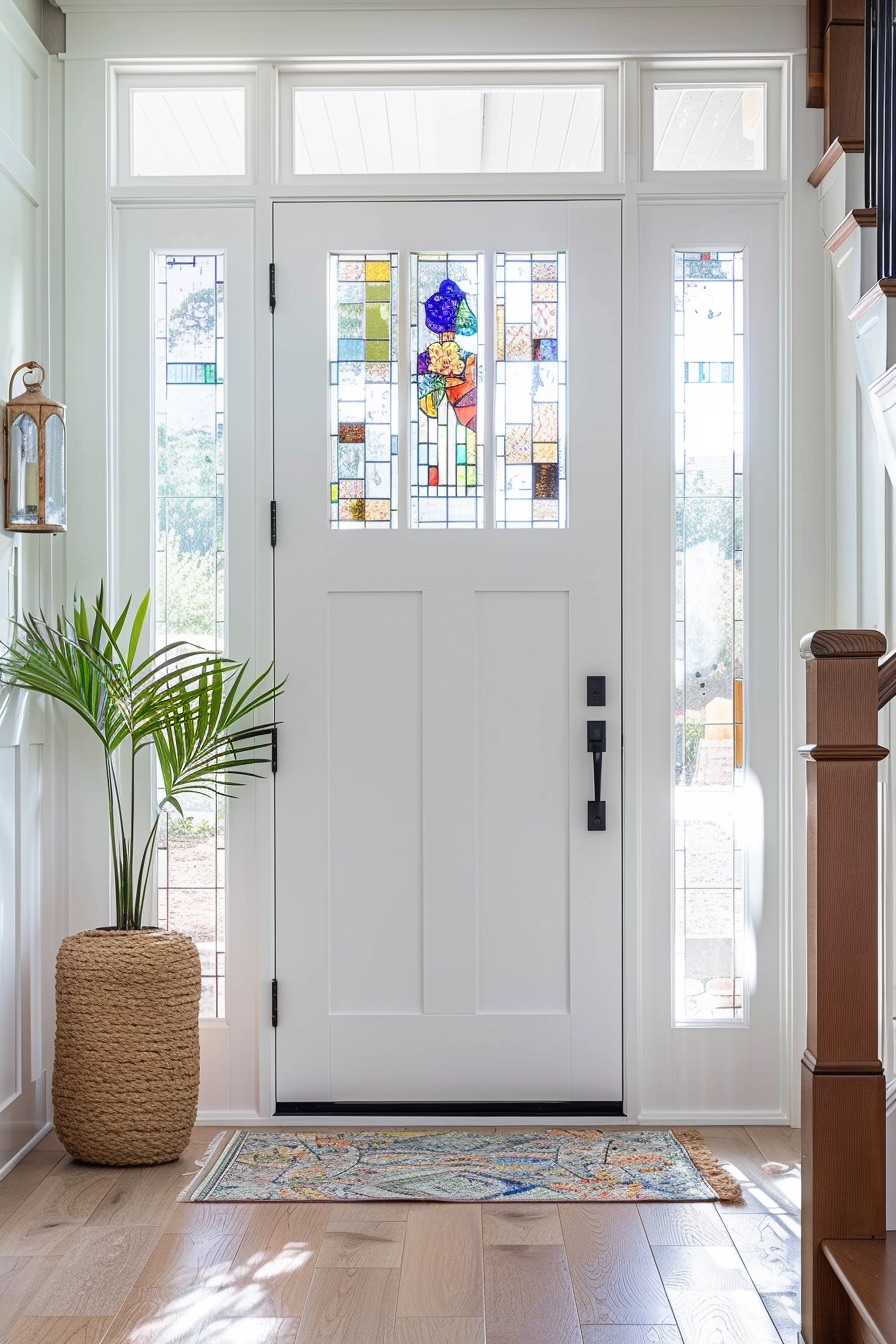 stained glass colors door