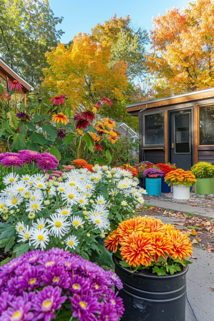 autumn garden mums