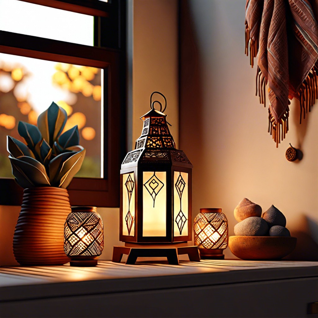 boho lantern corner