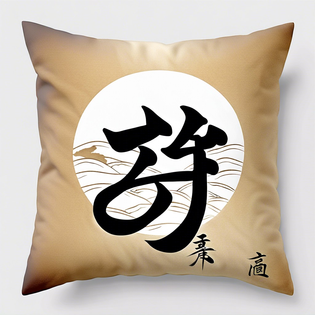 calligraphy accent pillows