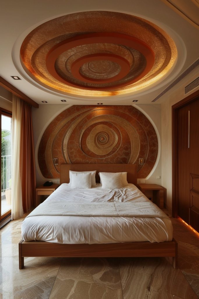 ceiling wooden circular drop