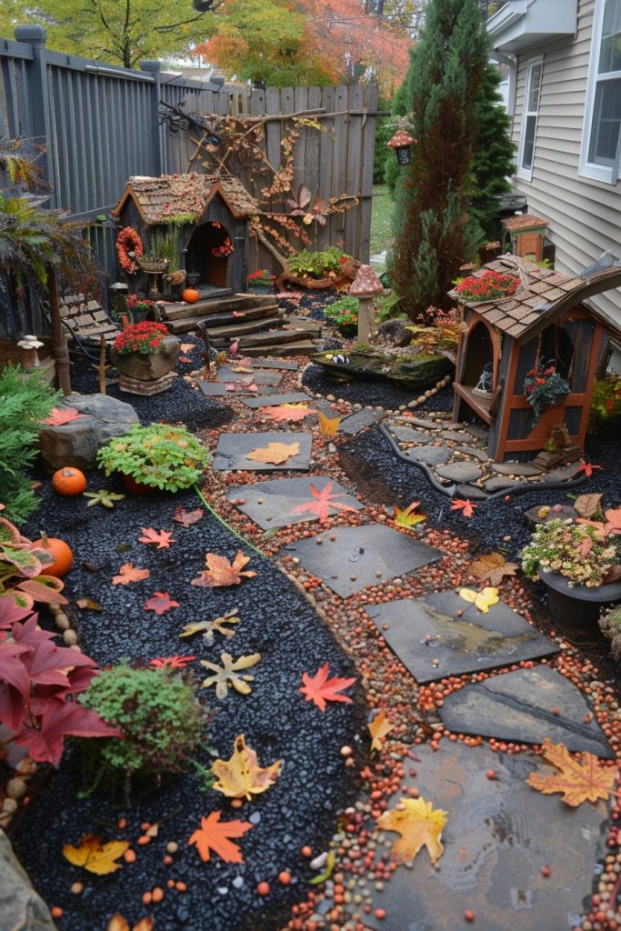 fall garden fairy decor