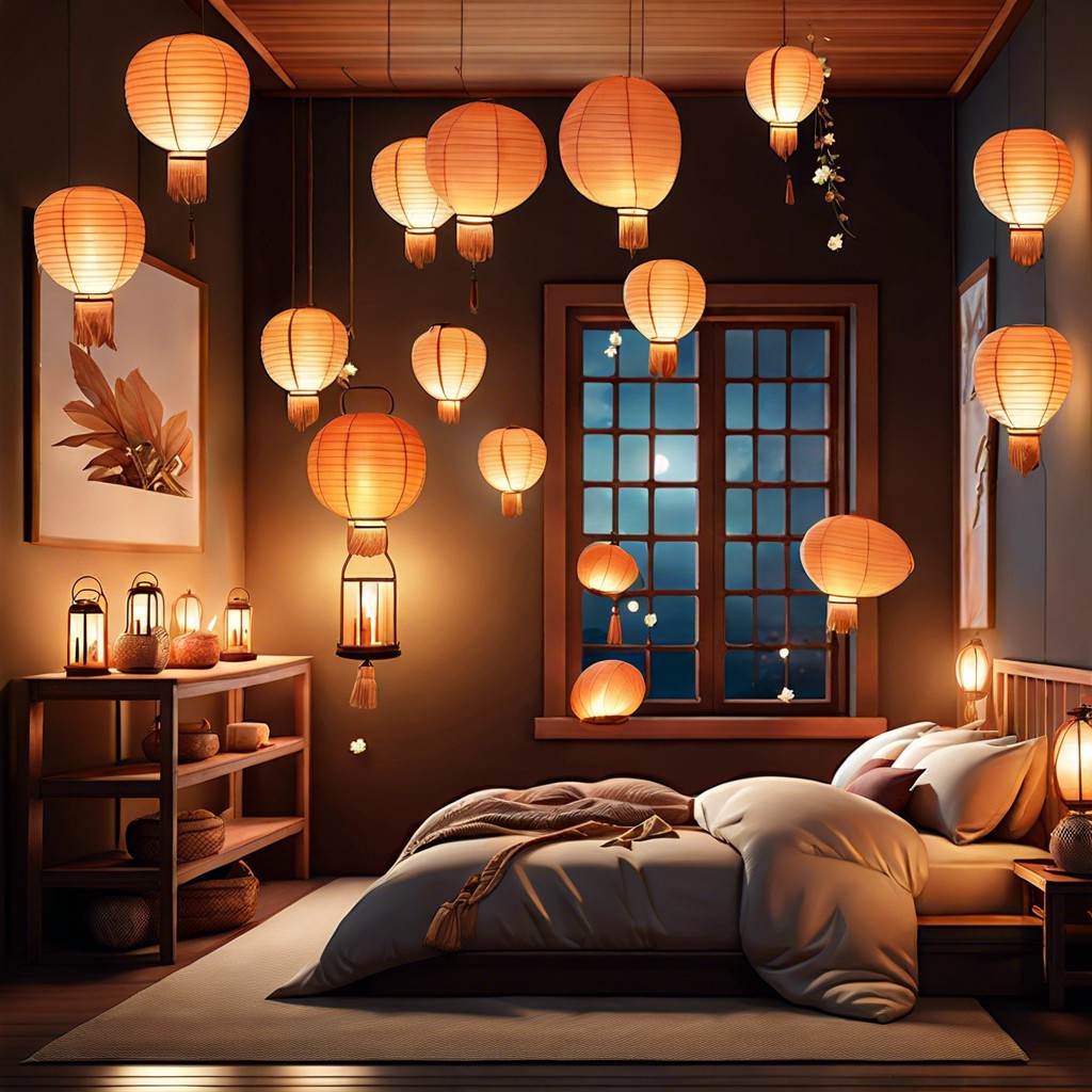 floating lantern cluster