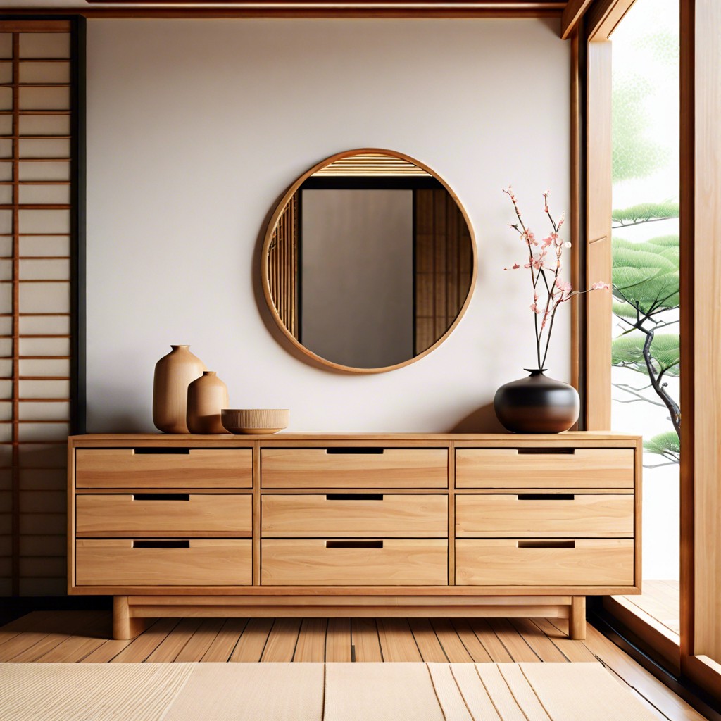 japanese inspired low profile dresser