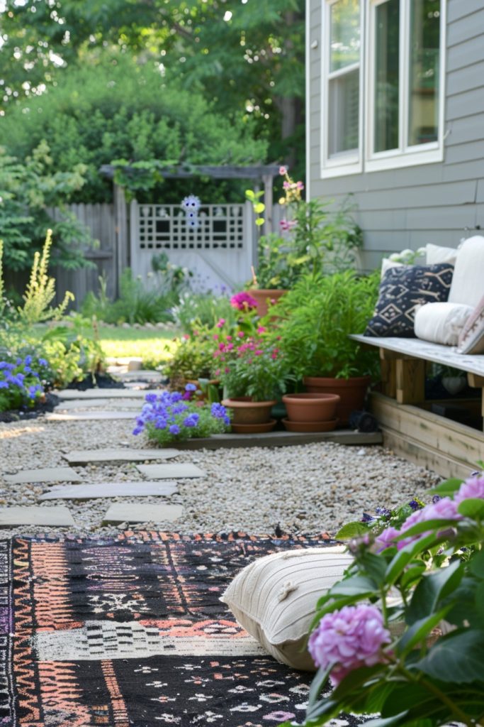 outdoor rug nook