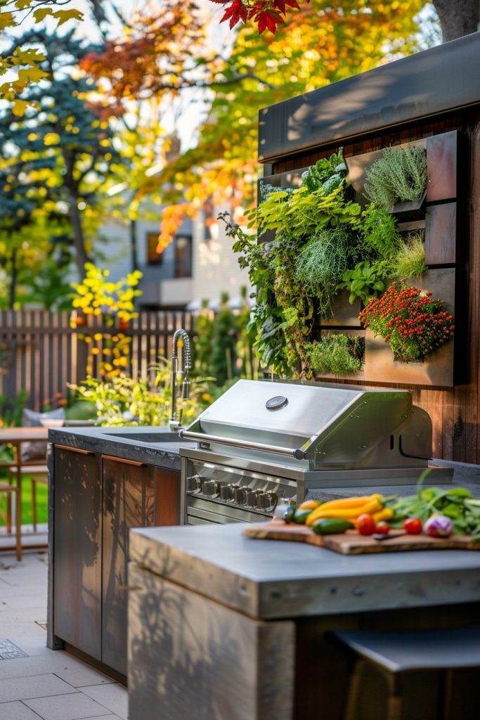 outdoor vertical herb garden