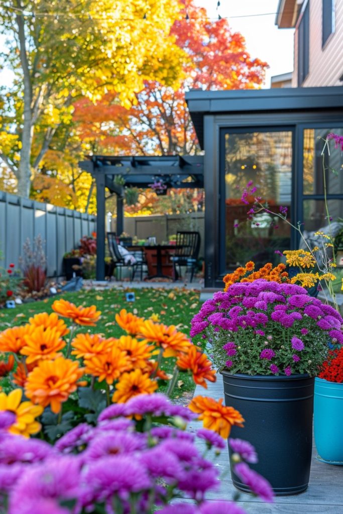 potted mums