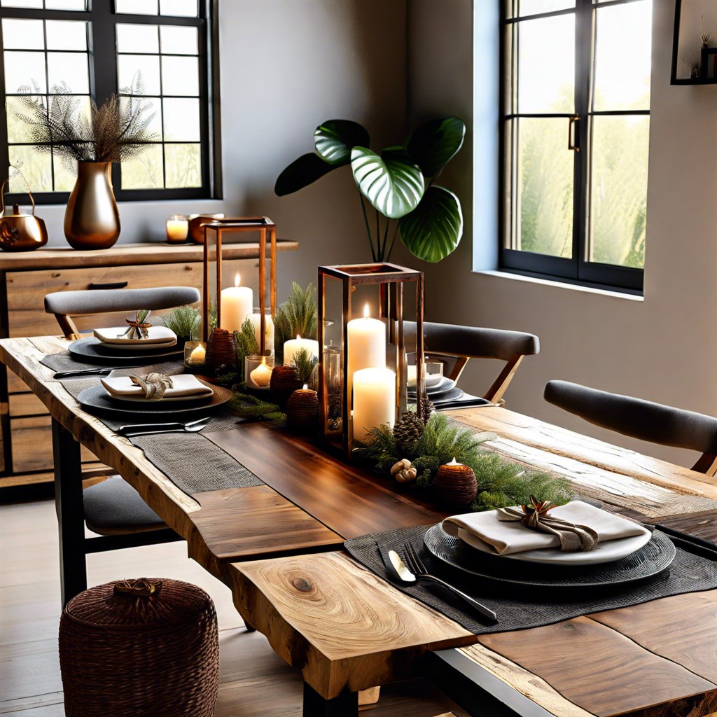 reclaimed wood dining table