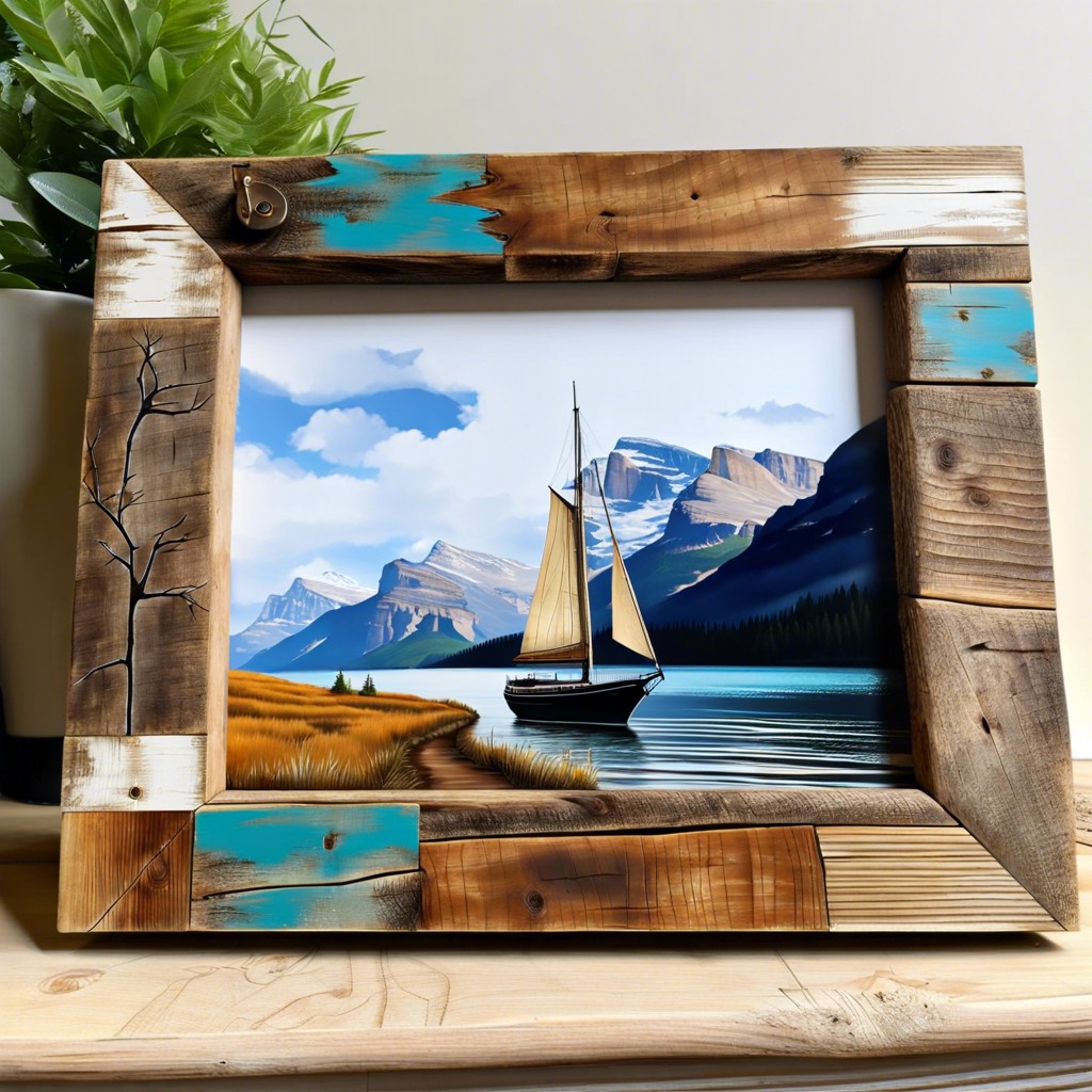 reclaimed wood picture frames