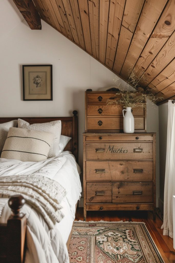 rustic small bedroom