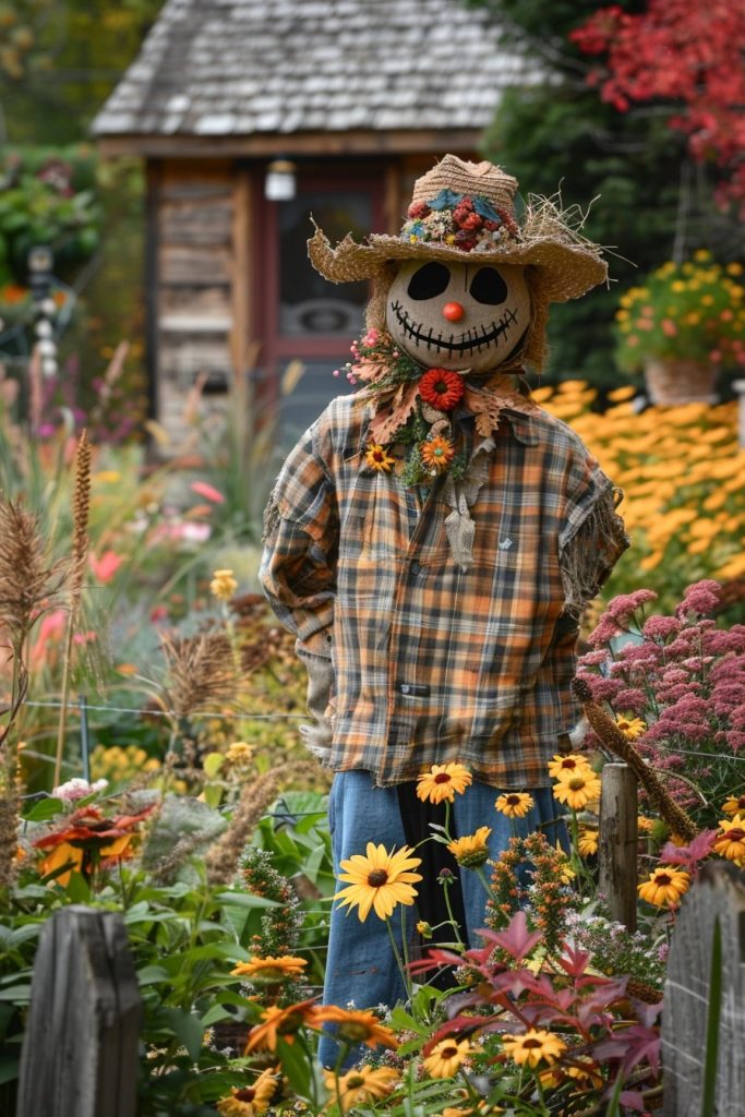 scarecrow in a garden