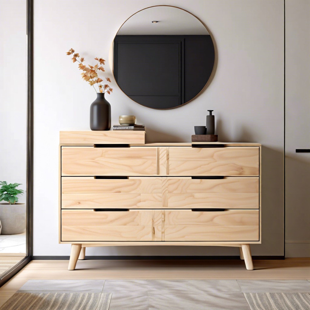 solid maple handleless dresser