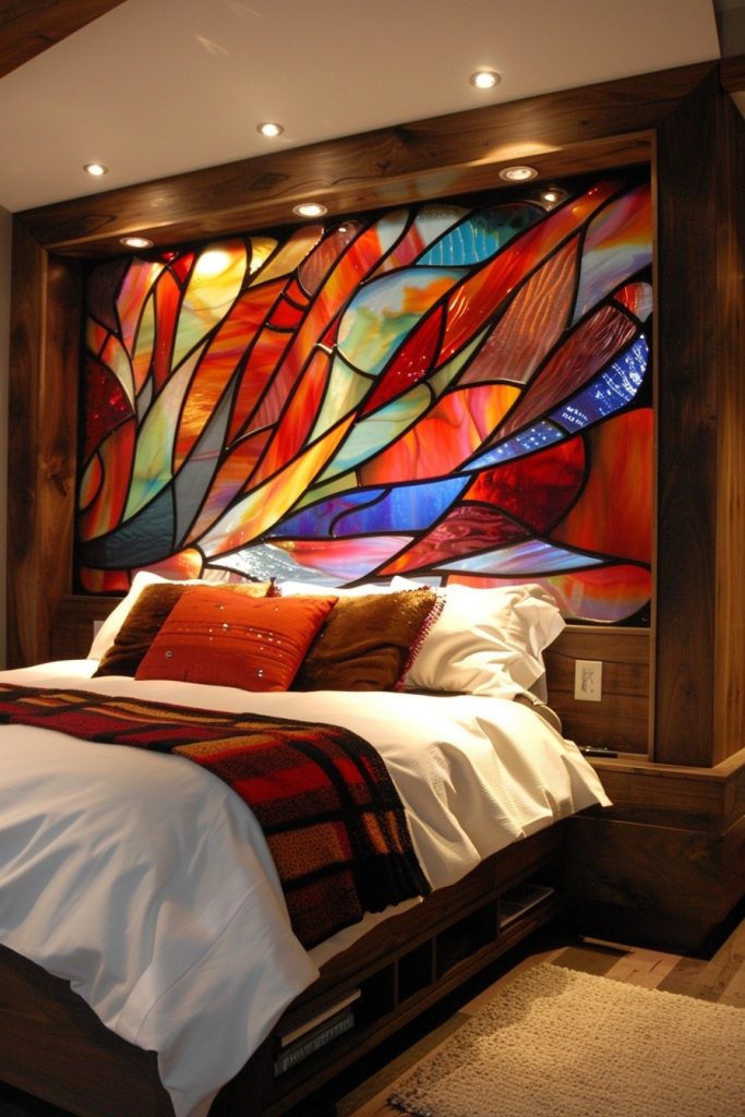 stained glass accent wall