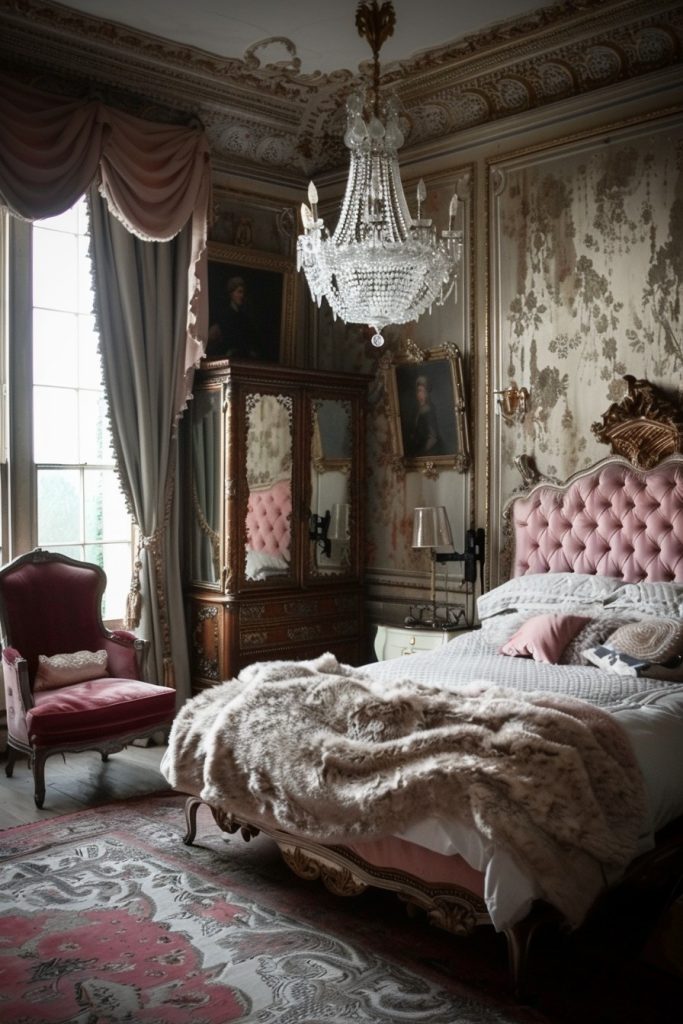 vintage glamour bedroom