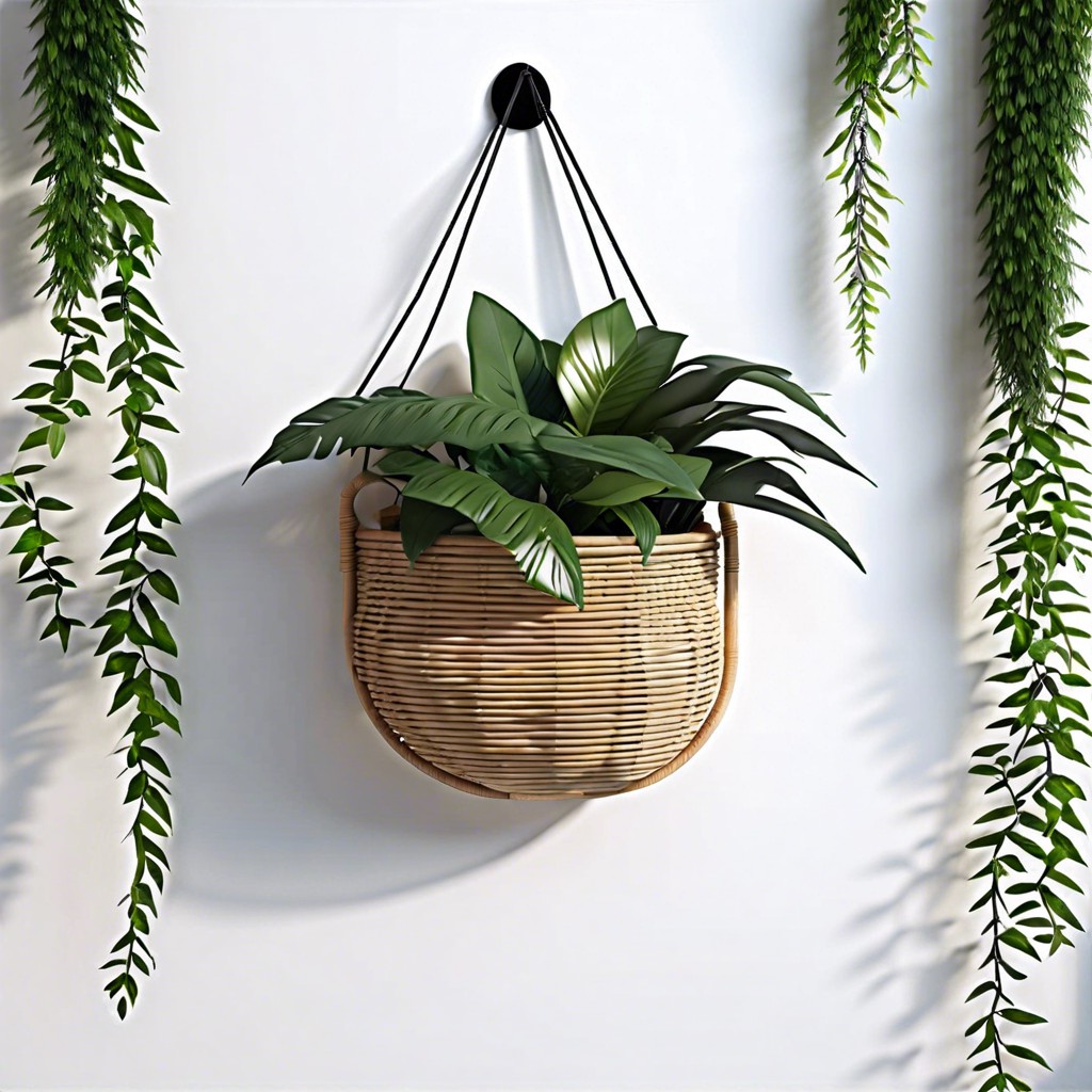 wall mounted basket planters