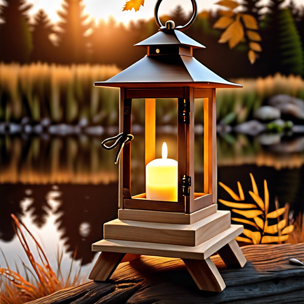 wooden lantern holders