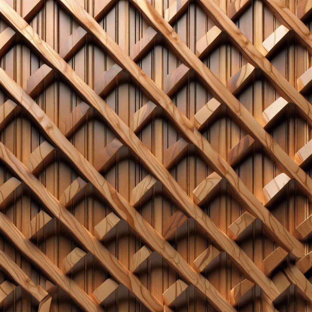 wooden lattice wall panels