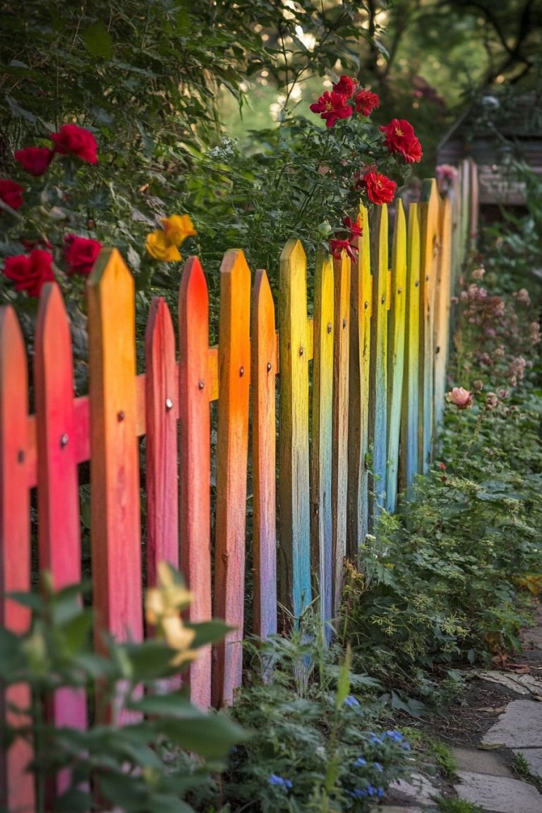39 Vibrant Colored Fence Ideas to Transform Your Yard