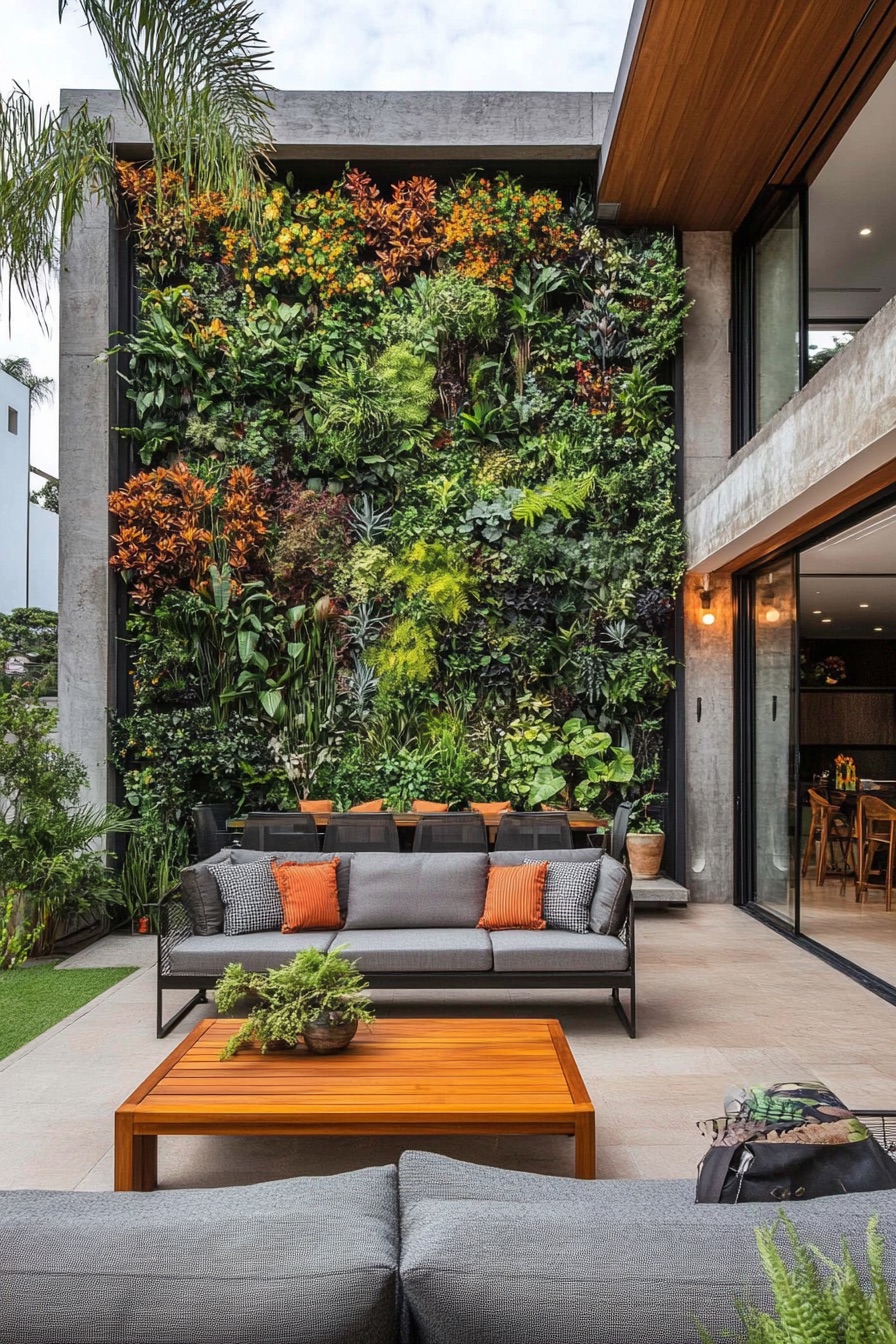 outdoor patio vertical garden 1