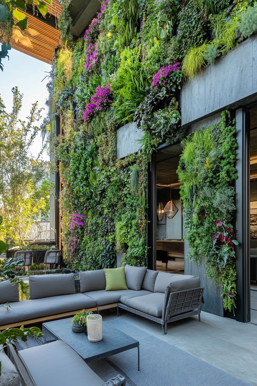 outdoor patio vertical garden 2