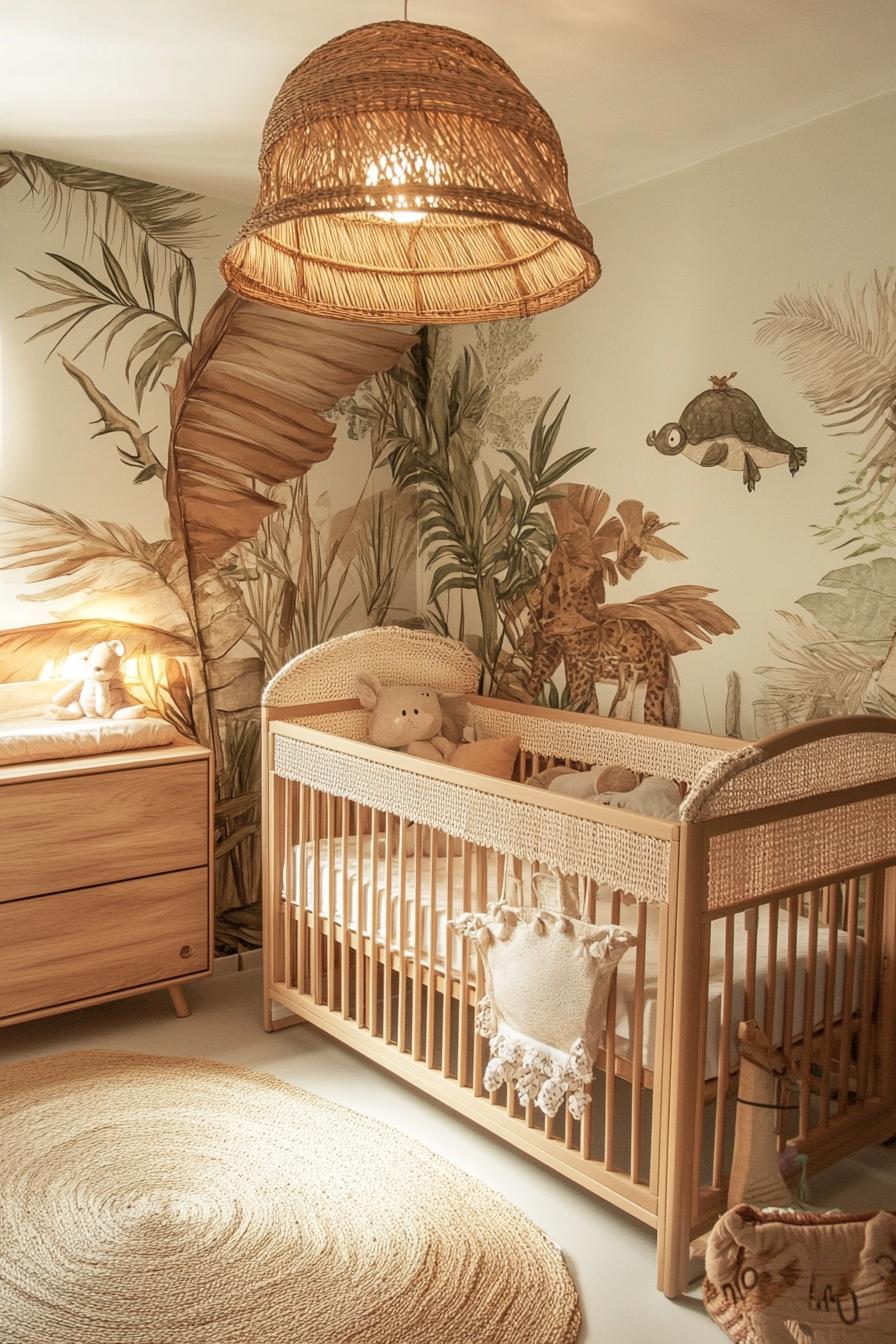 stunningly unique detailed nursery interior in jugle safari theme 3