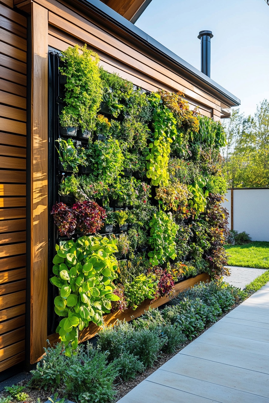 wooden fence vertical garden 1