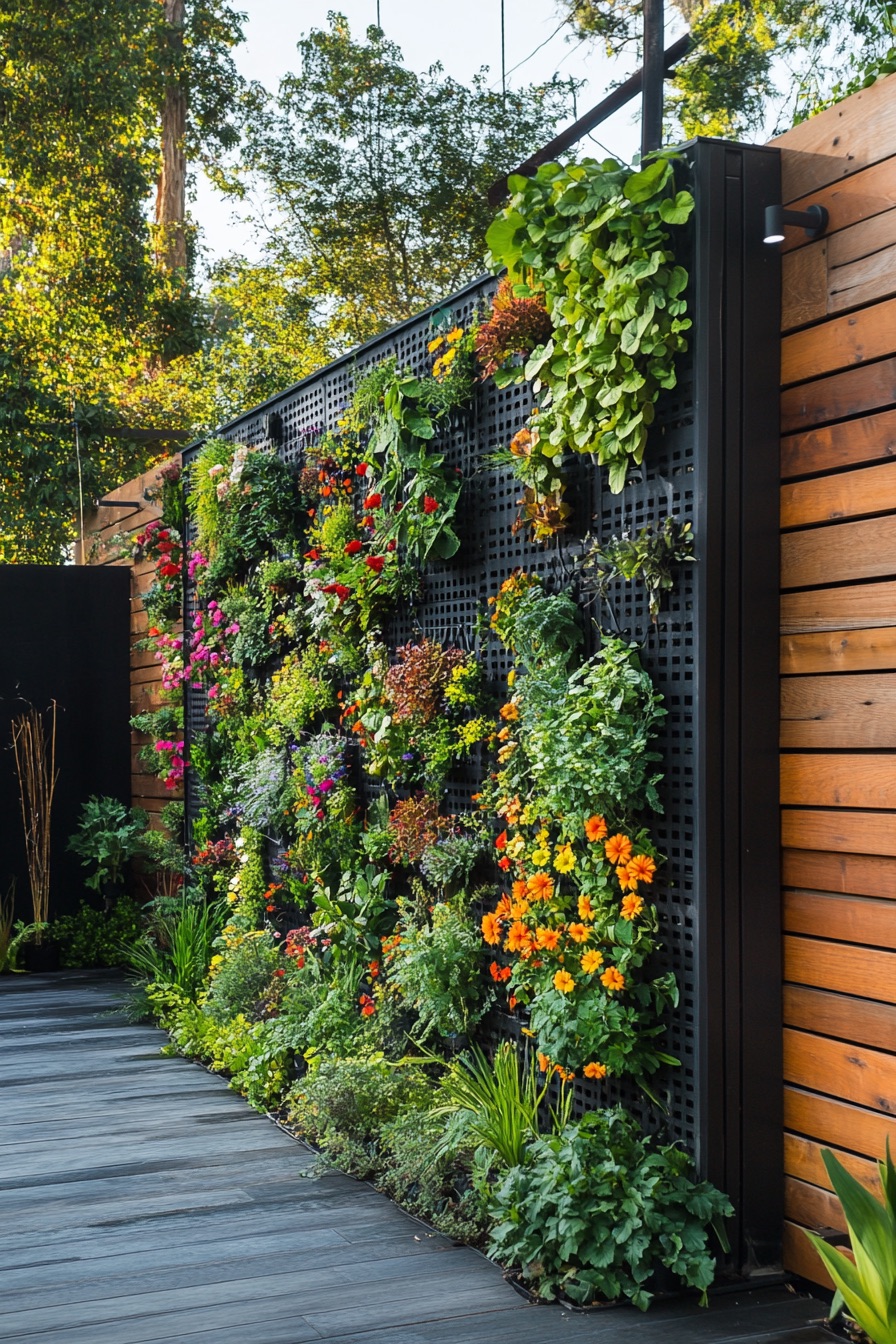 wooden fence vertical garden 2