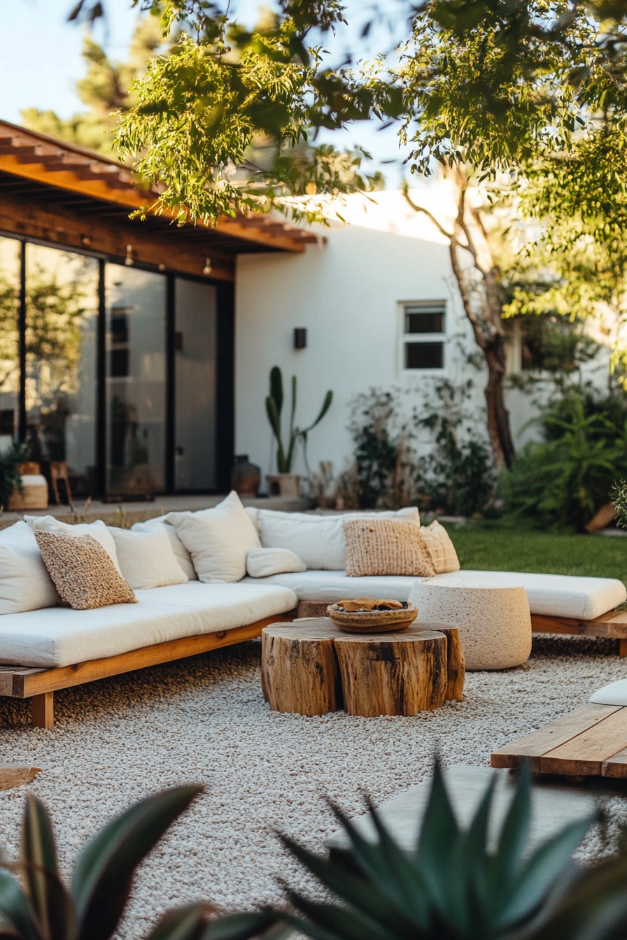 gravel garden seating 3