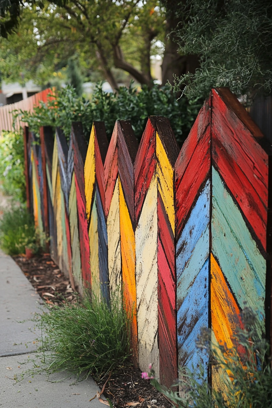 chevron color fence 2