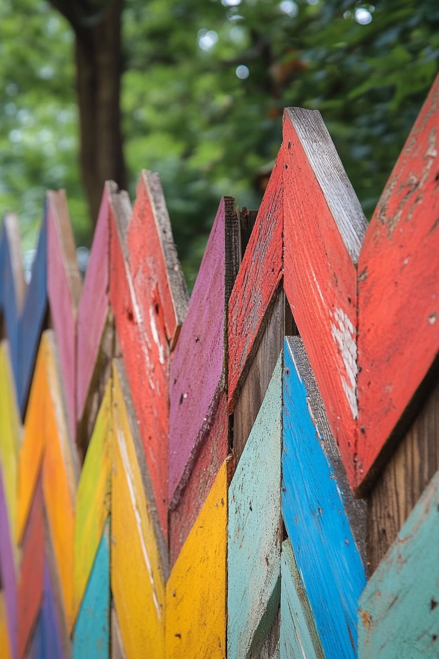 chevron color fence 4