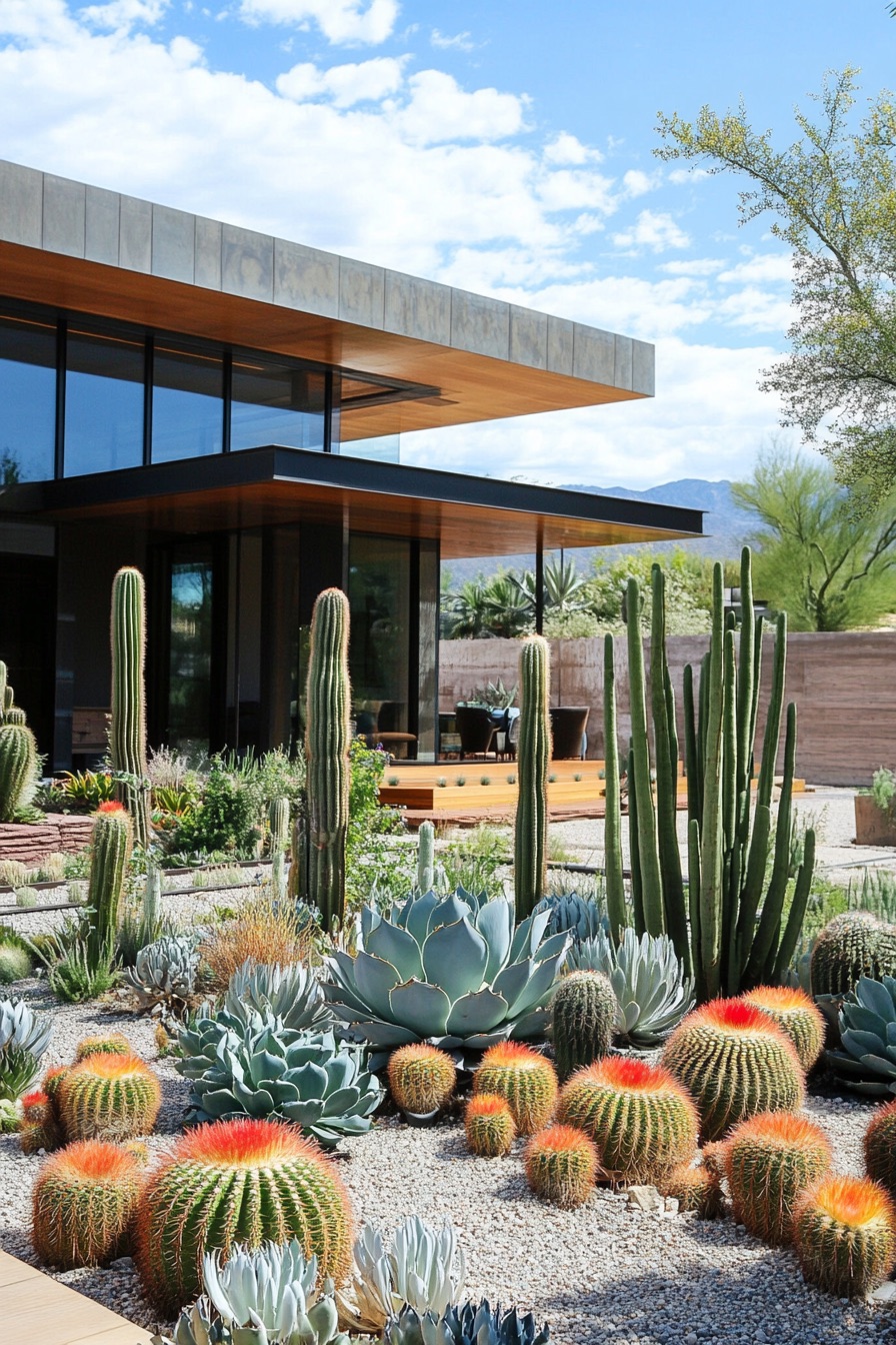 gravel garden cacti and succulents 1