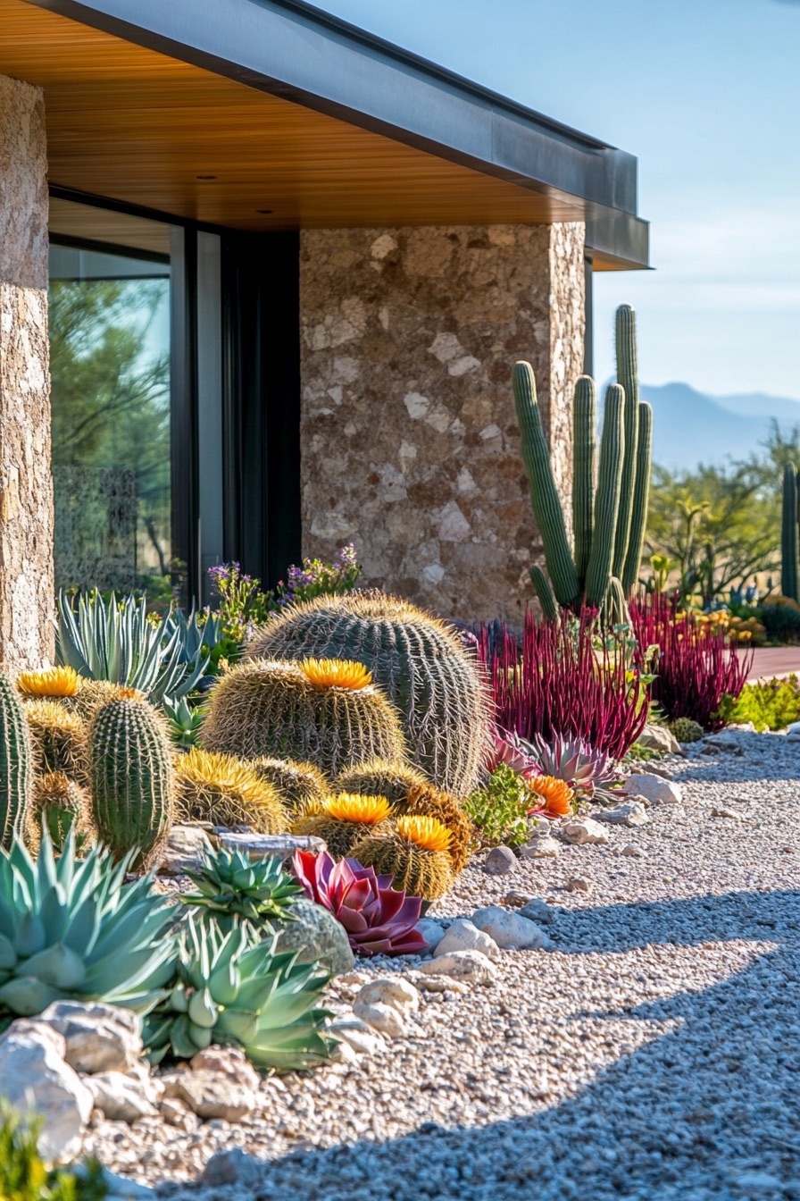 gravel garden cacti and succulents 3