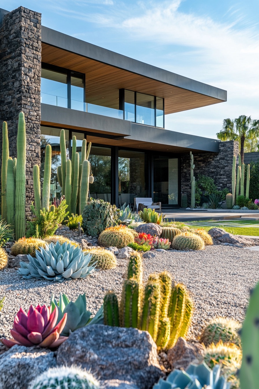 gravel garden cacti and succulents 4