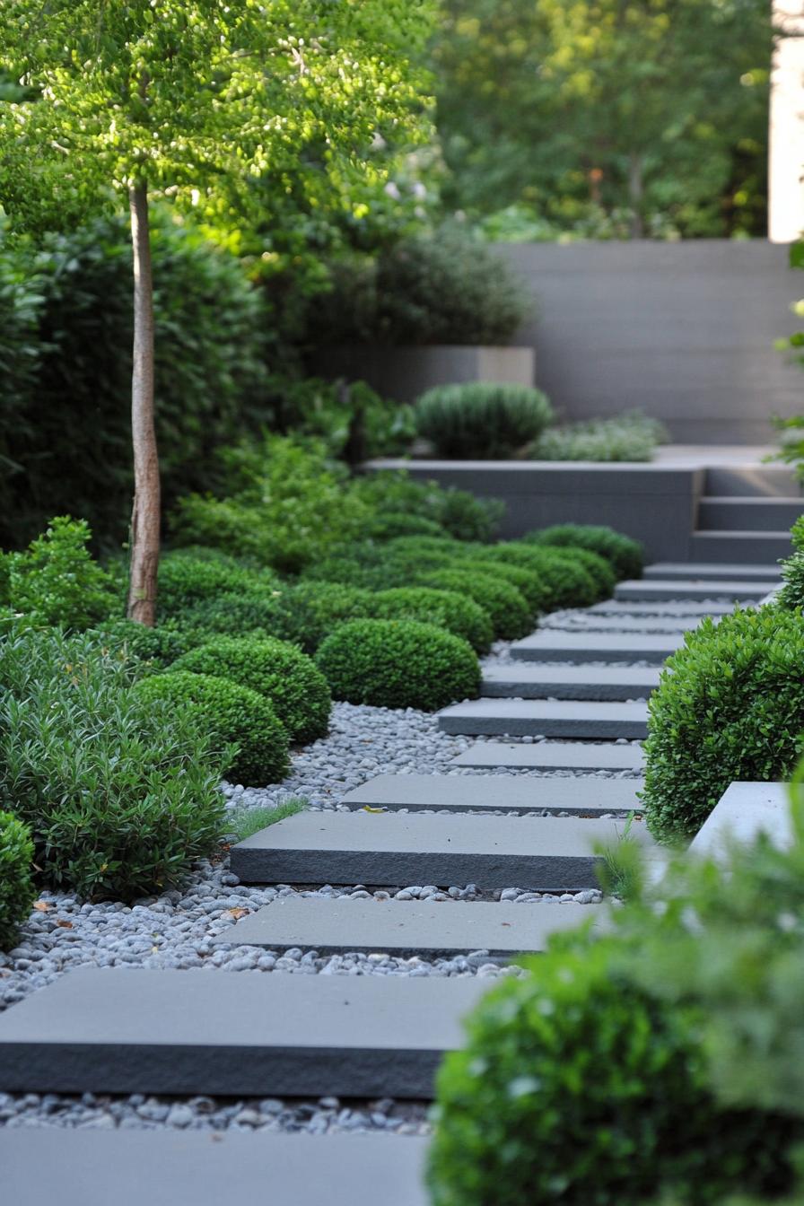 modern garden landscape with evergreen ground covers 1