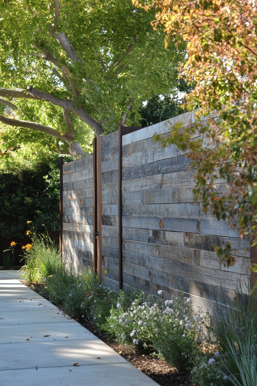 wooden fence reclaimed wood 1